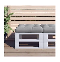 Pallet Cushion Gray 23.6"x23.6"x4.7" Fabric