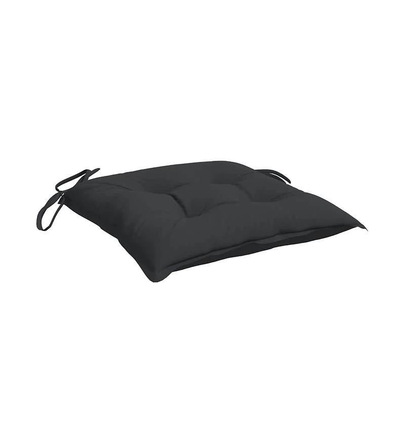vidaXL Chair Cushions 6 pcs Black 19.7"x19.7"x2.8" Oxford Fabric