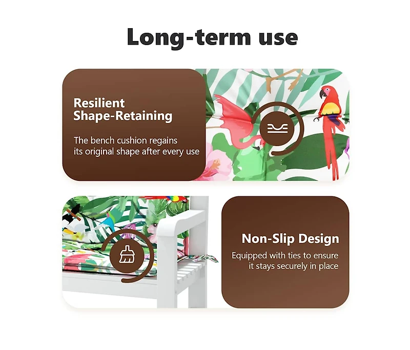 Garden Bench Cushions 2pcs Multicolor 47.2"x19.7"x2.8" Fabric