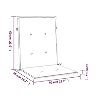 Garden Lowback Chair Cushions 2 pcs Red 39.4"x19.7"x1.2" Oxford Fabric