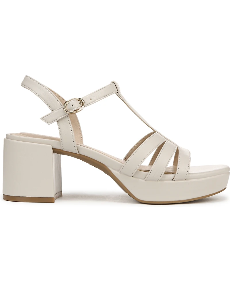 LifeStride Women's Rio Strappy Platform Block Heel Dress Sandals