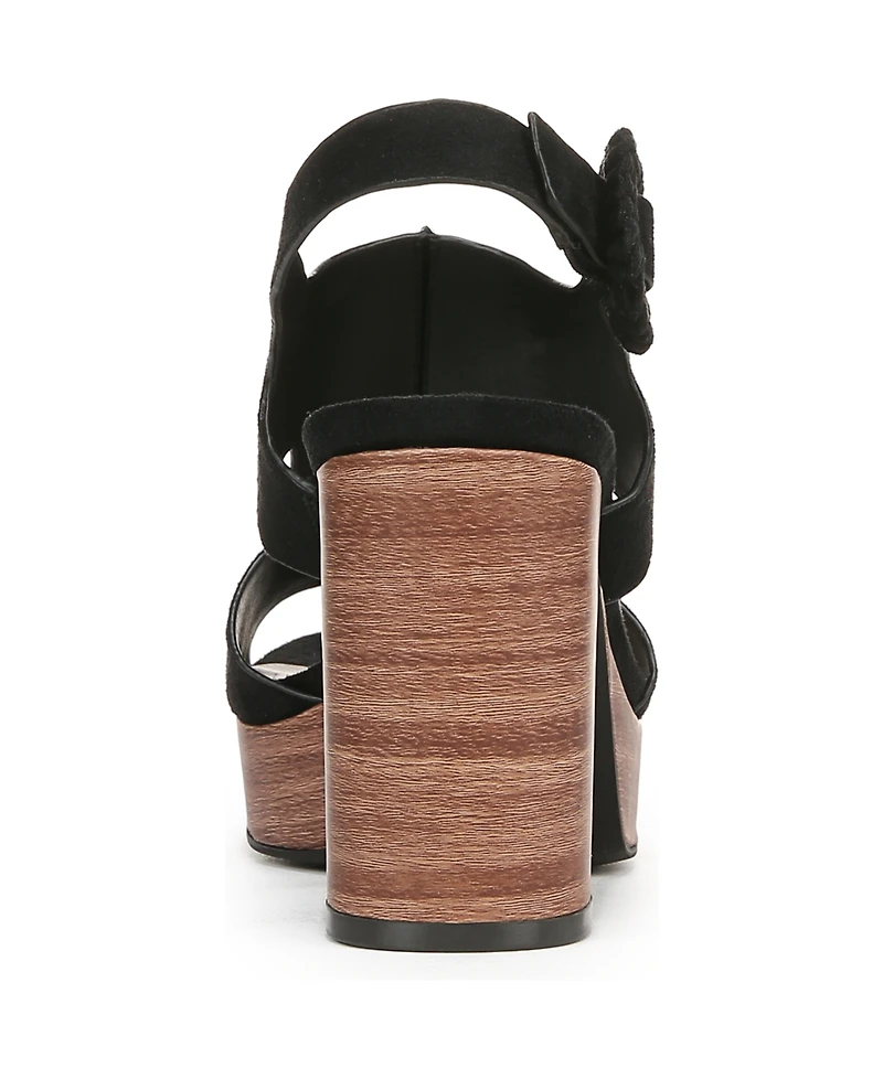 LifeStride Women's Audra Open Square Toe Block Heel Platform Sandals