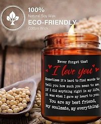 Lovery "I Love You" Lavender Scented Soy Wax Candle, 10 oz.