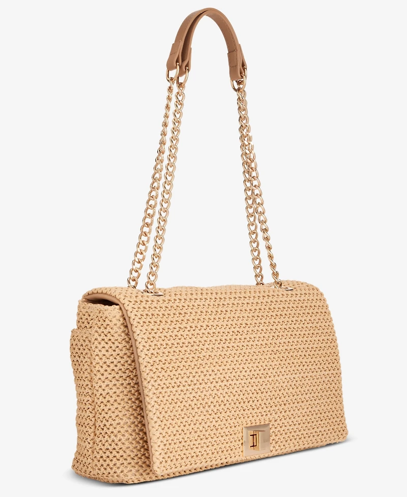 I.n.c. International Concepts Ajae Flap Straw Crossbody, Exclusively at Macy's