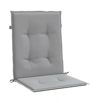 Garden Lowback Chair Cushions 6 pcs Gray 39.4"x19.7"x1.2" Oxford Fabric