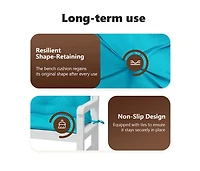Garden Bench Cushions 2pcs Turquoise 59.1"x19.7"x2.8" Fabric