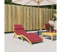 Sun Lounger Cushion Wine Red 73.2"x22.8"x1.6" Oxford Fabric