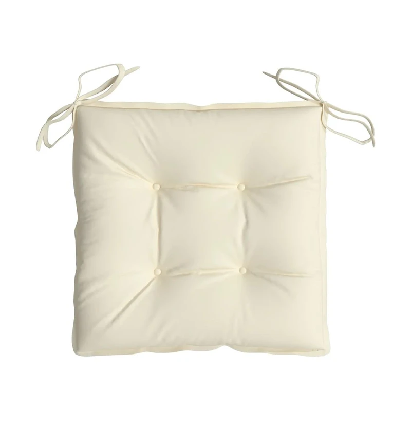 Chair Cushions 2 pcs Cream White 19.7"x19.7"x2.8" Oxford Fabric