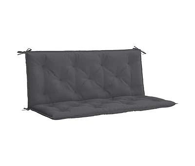 Garden Bench Cushion Anthracite 47.2"x(19.7"+19.7")x2.8" Oxford Fabric