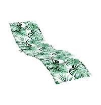 Sun Lounger Cushion Leaf Pattern Oxford Fabric