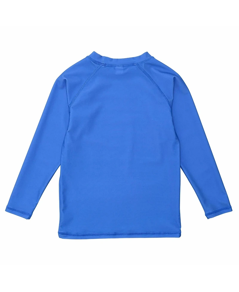 Snapper Rock Little Boys Azure Blue Sustainable Ls Rash Top