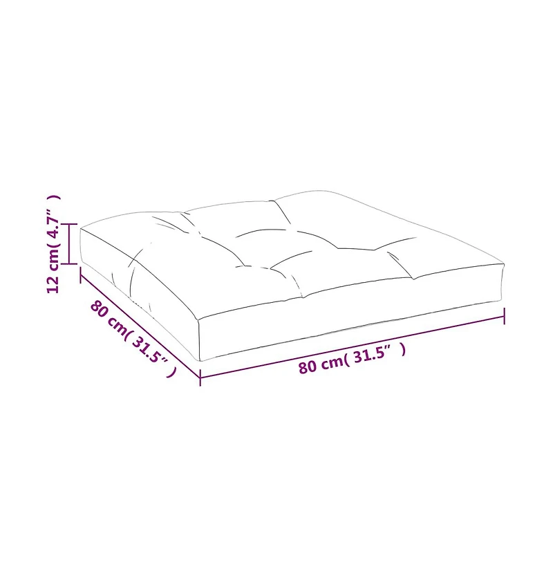 vidaXL Pallet Cushion Cream 31.5"x31.5"x4.7" Fabric