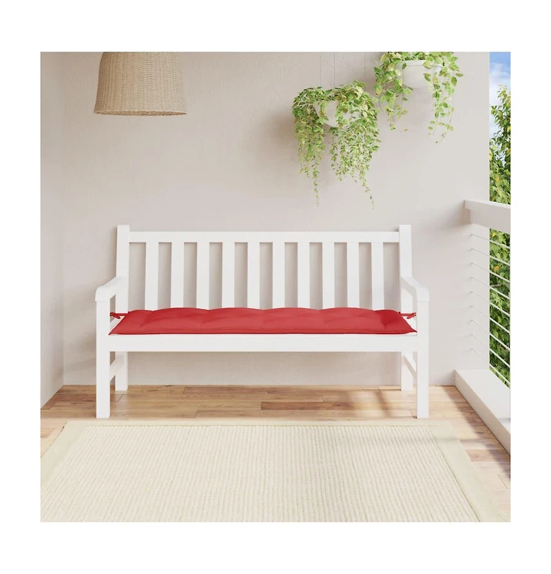 Garden Bench Cushion Red 59.1"x19.7"x2.8" Oxford Fabric