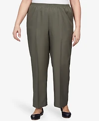 Alfred Dunner Plus Size Classic All Around Elastic Waist Accord Short Length Pants