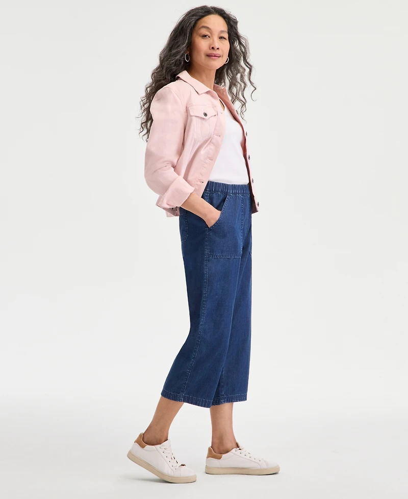 Style & Co Women's Petite Mid-Rise Pull-On Capri Pants, Exclusively at Macy's