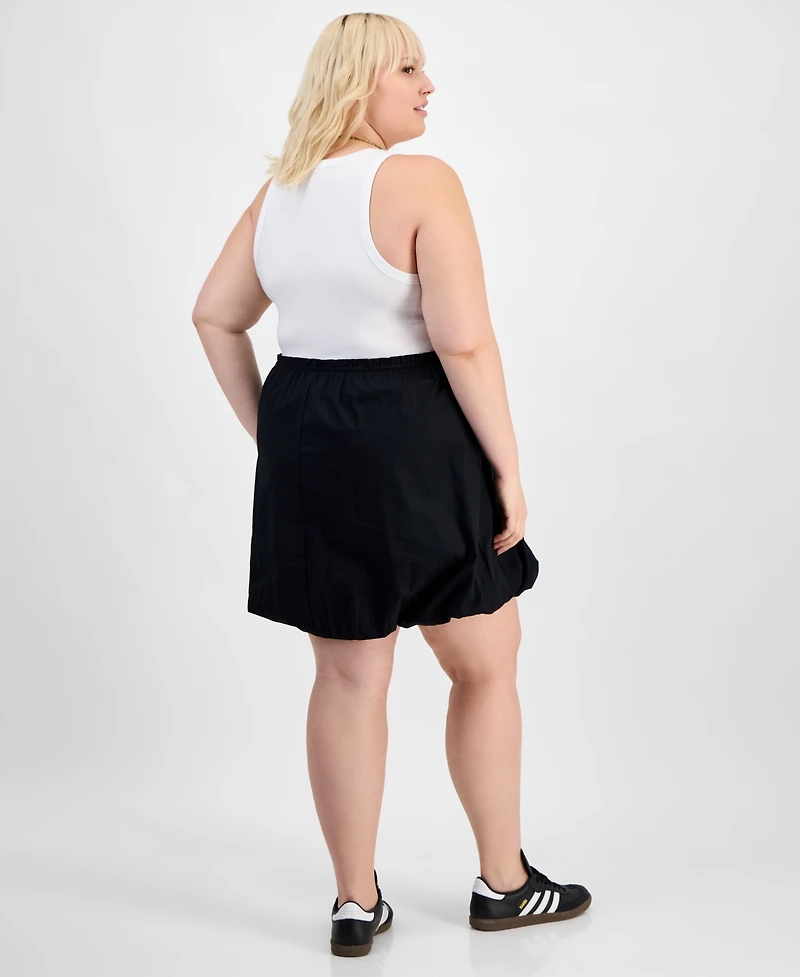 Derek Heart Trendy Plus Size Colorblocked Bubble-Hem Dress