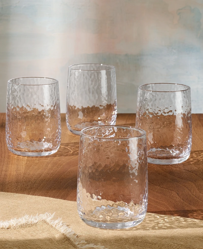 Oake Textured Double Old-Fashioned Glasses, Set of 4, Exclusively at Macy's