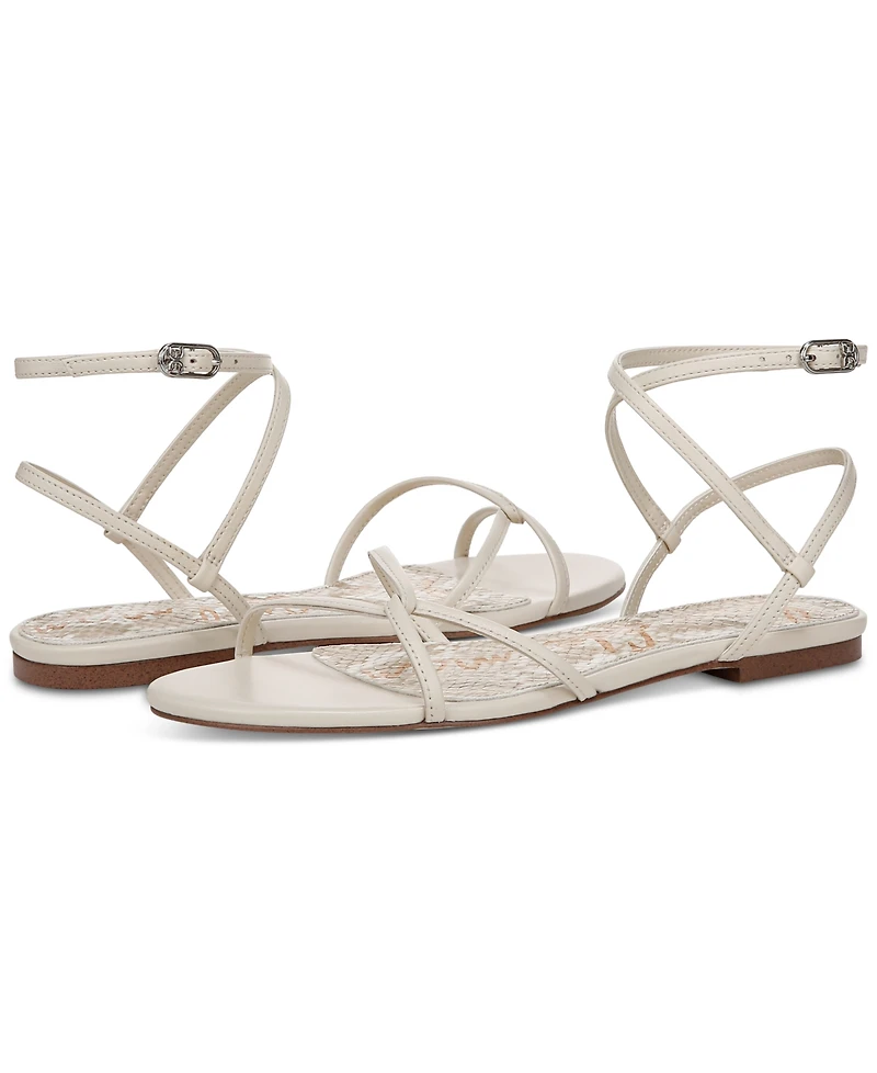 Sam Edelman Women's Elina Ankle-Strap Flat Sandals