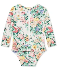Polo Ralph Lauren Baby Girls Ruffled Floral Rash Guard
