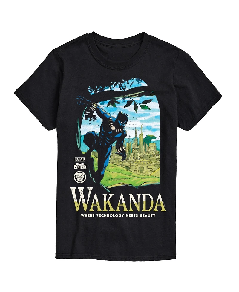 Airwaves Men's Black Panther Wakanda Short Sleeve T-Shirt