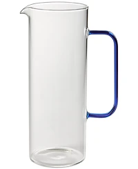 The Cellar Blue Handle Glass Pitcher, Exclusively at Macy's