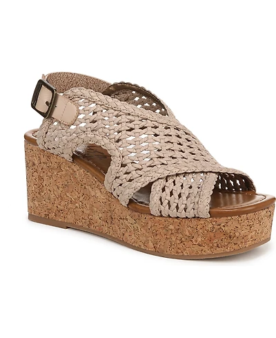 Blowfish Malibu Women's Andrea Square Peep Toe Slingback Wedge Sandals