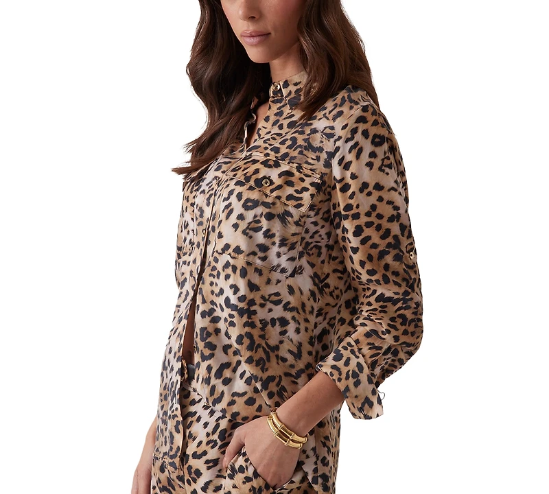 Guess Women's Enora Animal-Print Shirt