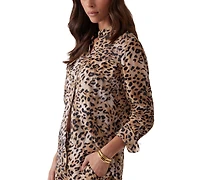 Guess Women's Enora Animal-Print Shirt