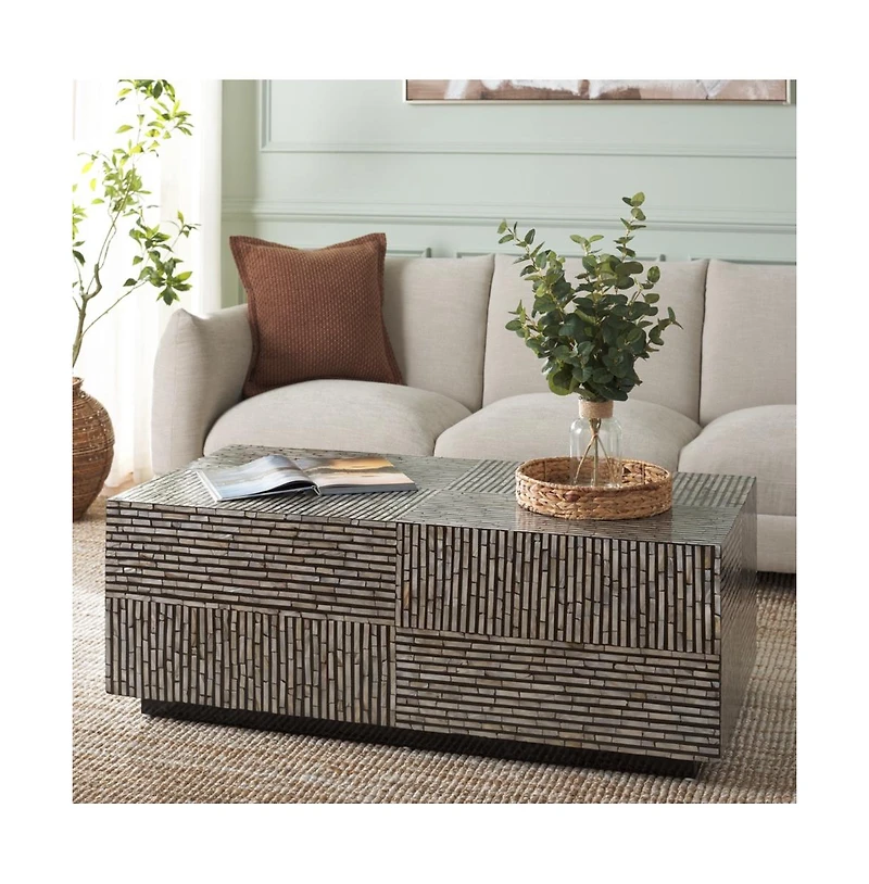 Safavieh Hamza Rectangular Prism Coffee