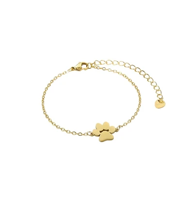 PurePaw Link Chain Paw Cutout Charm Bracelet