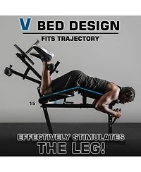 Mikolo Leg Extension and Curl Machine, Adjustable Leg Rotary Extension Machine for Lower Body Workouts, Leg Machine with Plate Loaded for Home Gym