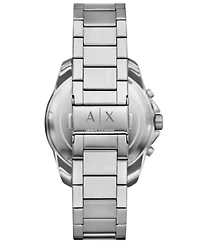 A|X Armani Exchange Men's Quartz Chronograph Silver Stainless-Steel Watch, 44mm