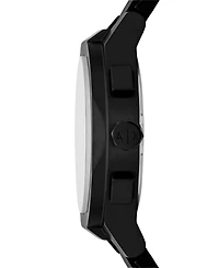 A|X Armani Exchange Men's Quartz Chronograph Black Silicone Watch, 42mm