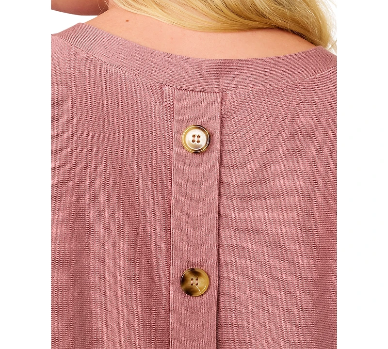 Melissa Paige Plus Button-Back Dolman-Sleeve Sweater, Exclusively at Macy's