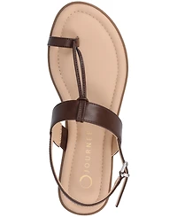Journee Collection Women's Gerra T Strap Toe Ring Flat Sandals