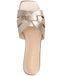 Journee Collection Women's Arrina Slip On Flat Sandals