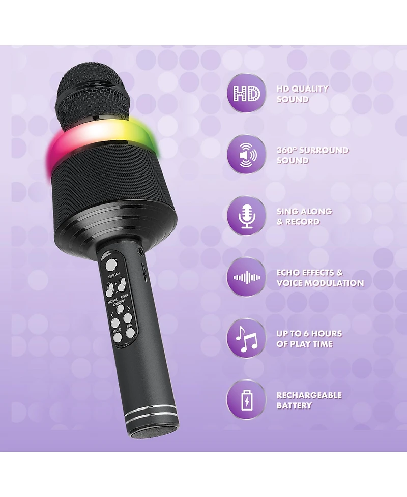 Gabba Goods GabbaGoods Led Handheld Wireless Karaoke Microphone Speaker