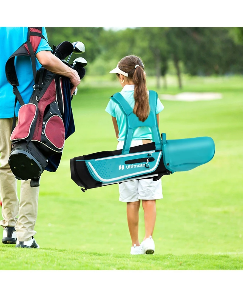 Junior Complete Golf Club Set for Kids with Rain Hood Right Hand Children Golf Age 8-10 Years Old