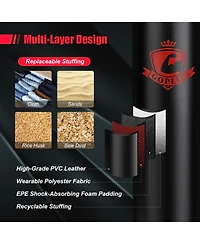 63 Lbs Filled Punching Bag Set with Boxing Gloves