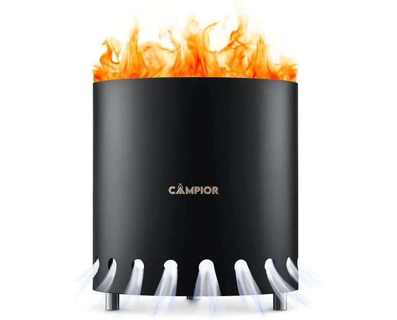 Wood Burning Fire Pit Stove with Black Exterior