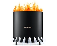 Wood Burning Fire Pit Stove with Black Exterior