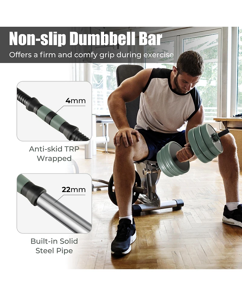 4 in 1 Adjustable Weight Dumbbell Set