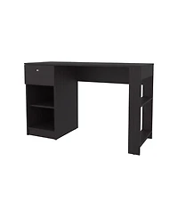 Sun City Computer Desk with a Drawer and Open Storage, Wengue