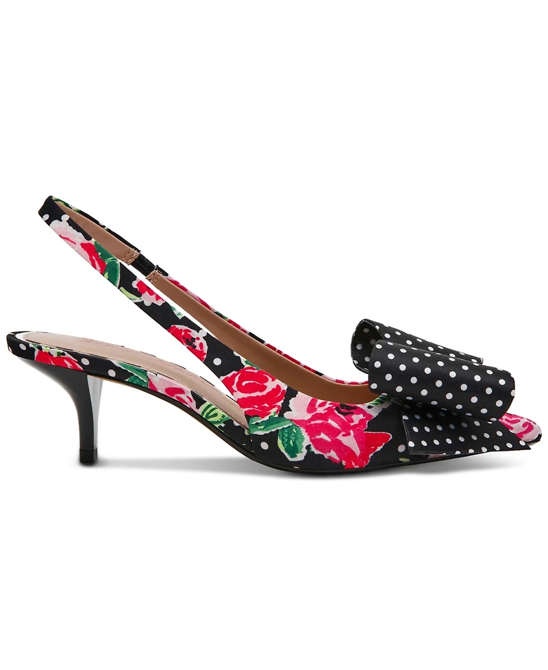 Betsey Johnson Women's Claira Embellished Bow Slingback Pumps