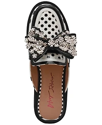 Betsey Johnson Women's Evaline Bow Embellished Slip-On Loafers