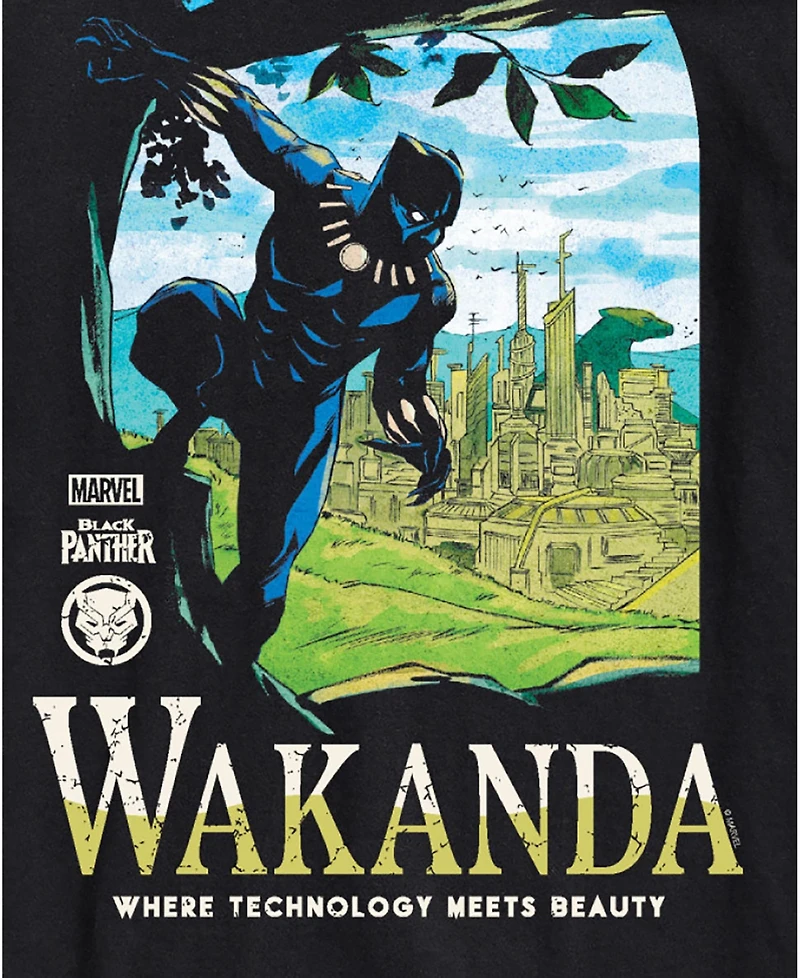 Airwaves Men's Black Panther Wakanda Short Sleeve T-Shirt
