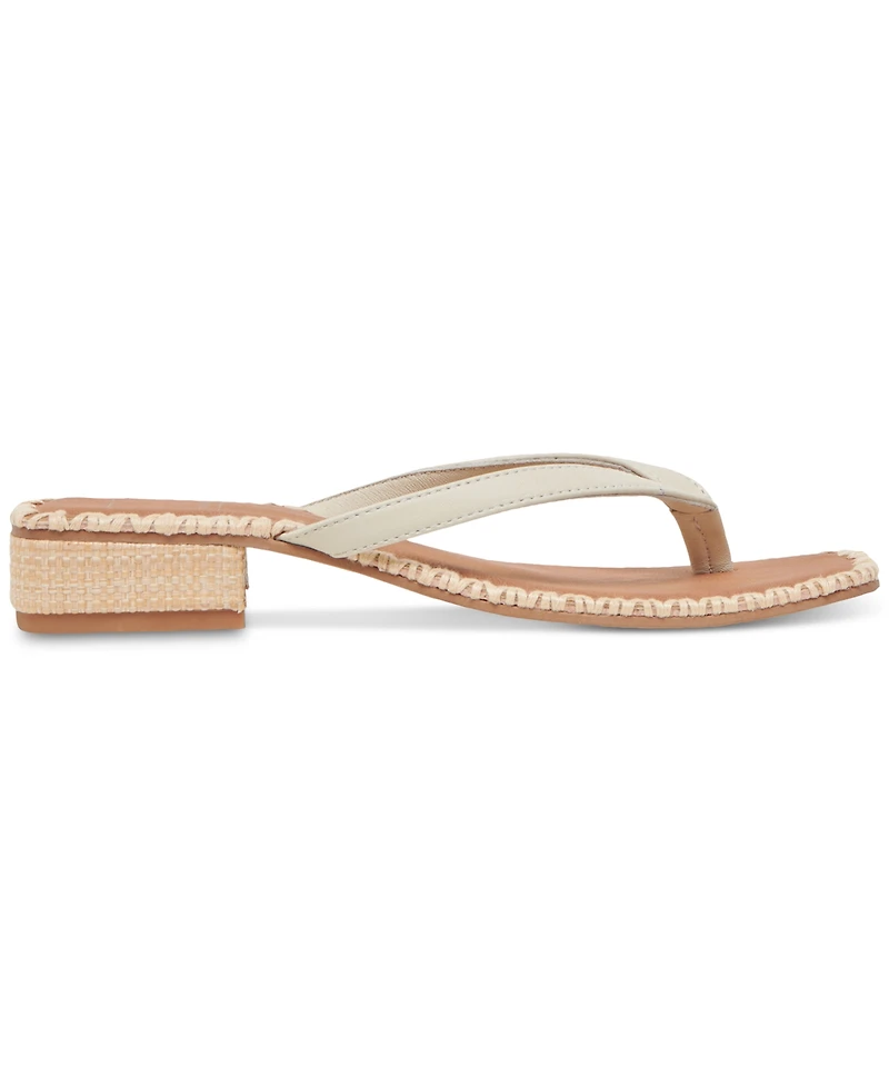 Dolce Vita Women's Barty Whipstitch Thong Low Heel Sandals