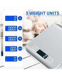 Cowin Digital Kitchen Food Scale Lcd Display Stainless Steel