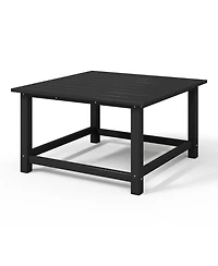 Low Outdoor Hdpe Square Patio Coffee Table
