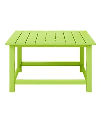 5-Piece Hdpe Adirondack Chair Outdoor Patio Square Table Conversation Set